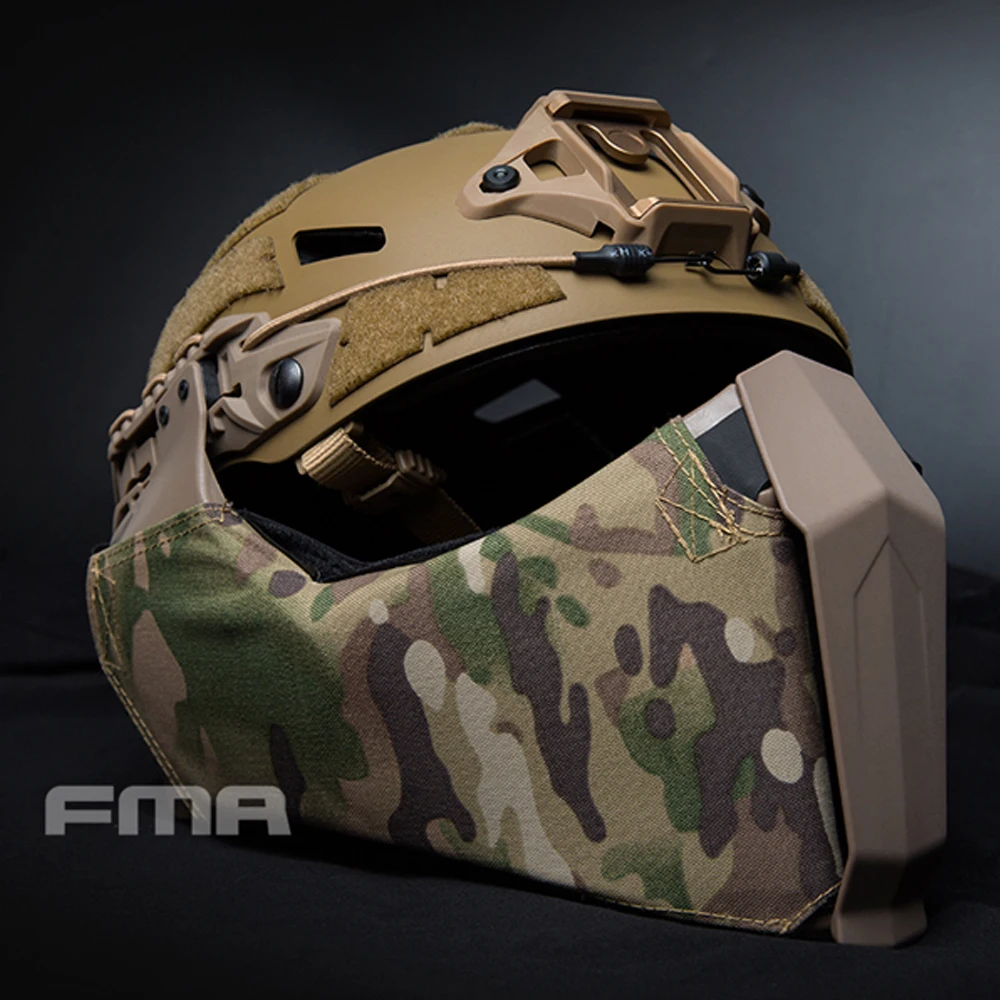 TBFMA Gunsight Mandible Tactical Airsoft Equipments Half Face Mask For Fast/High Cut/MT Helmet Multicam Eye Protection