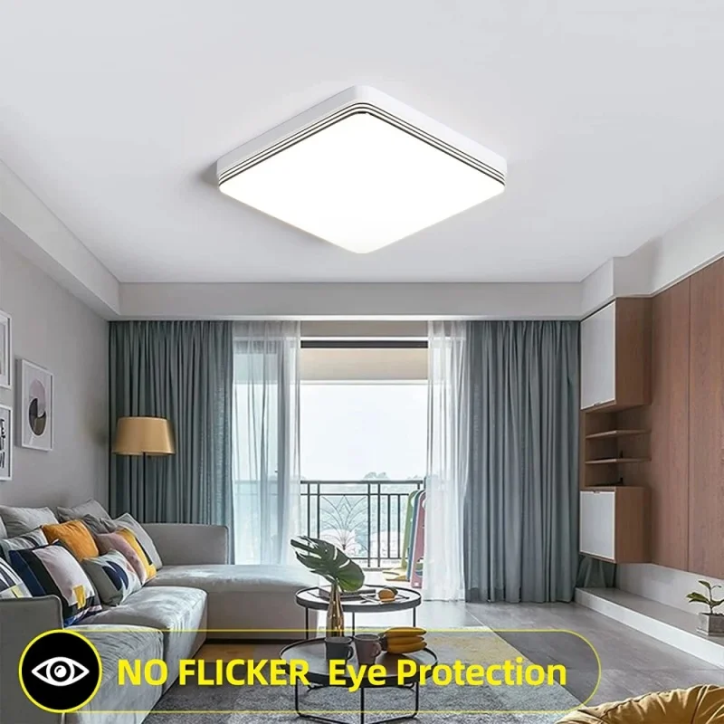 

30 см светодиодный потолочный светильник с квадратной панелью, потолочный светильник 18 Вт-48 Вт, теплое/холодное белое внутреннее освещение для дома, спальни, кухни, гостиной