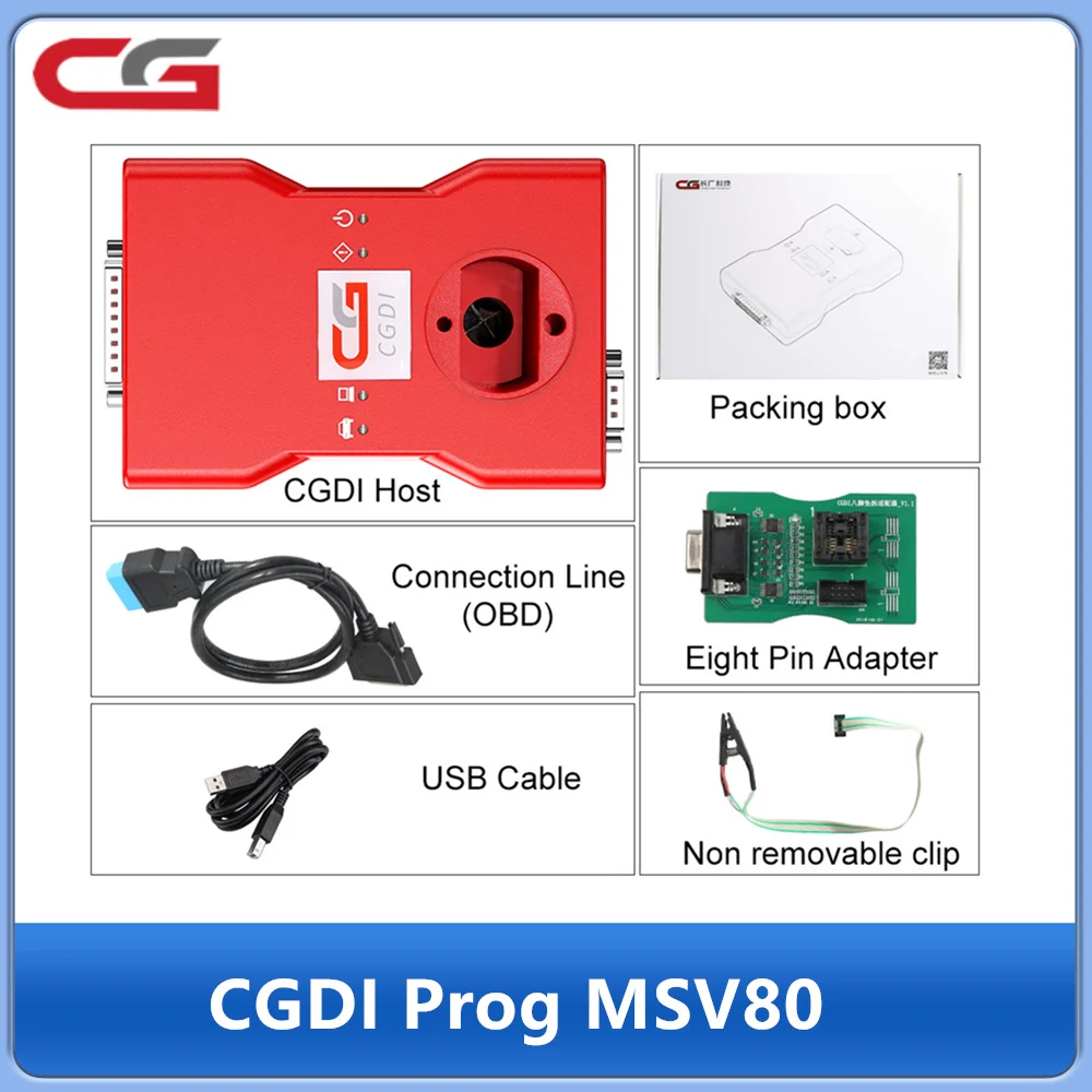 CGDI Prog for BMW MSV80 Auto Key Programmer with FEM/EDC Function Get Free Reading 8 Foot Chip Free Clip