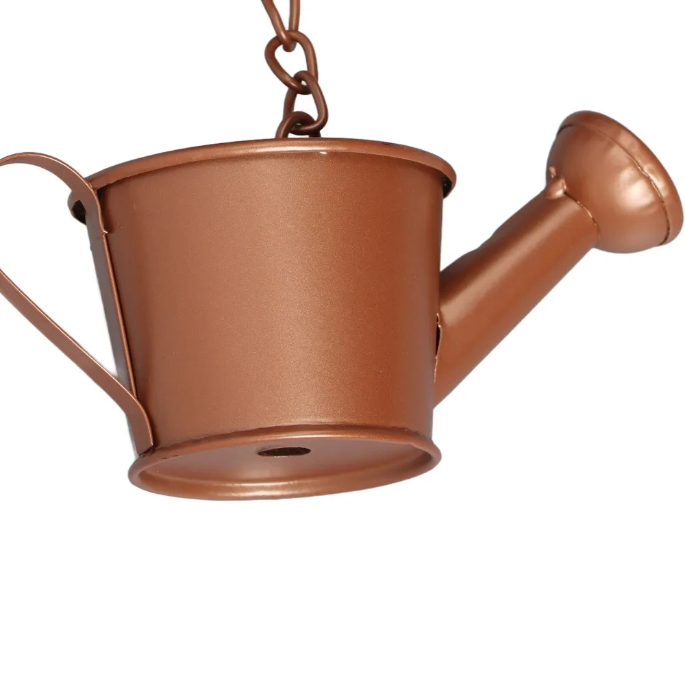 Elegant Kettle Shape Rain Chain Iron 6 Cups Gutter Chain Metal Downspout Chain Eaves
