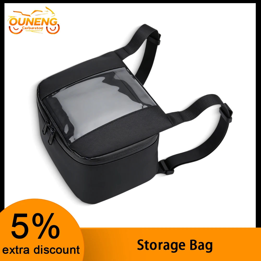 8 Inch Transparent Window Tank Bag Waterproof Motorbike Phone Storage Holder Riding Accessory