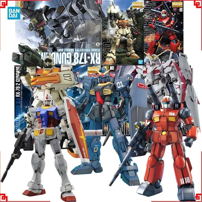 bandai-gundam-model-kit-mg-earth-rx-78-2-30-gm-guncannon-mk-ii-titans-unicorn-ova-action-figure-gunpla-nime-figures-toys-boys