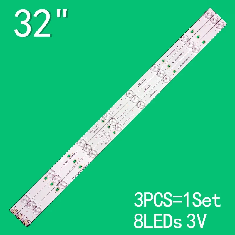 แถบไฟ LED สำหรับ SL32WD803 hd-3208 H3260A RF-BS320E32-0801S-07 HL-17320A28-0801S-01 A2 LC315TU3A-01 c320x14-e5-b 358P107902D3จำนวน3ชิ้น