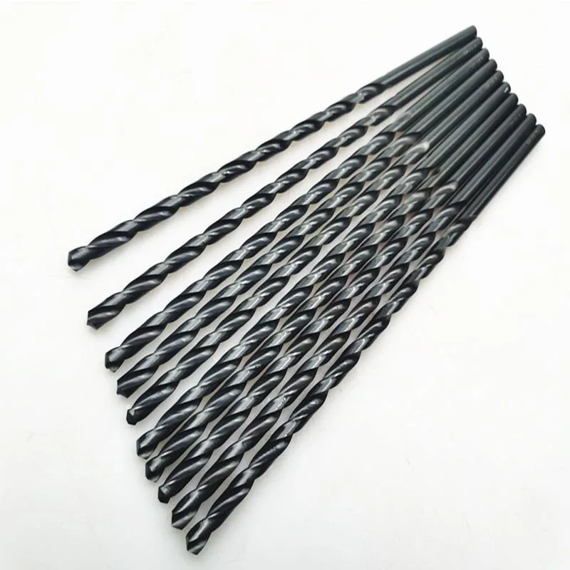 0.5mm-16mm x 60mm-227mm HSS M2 Black Oxide Long Twist Drill Bit For Metalworking Alloy Steel & Cast Iron