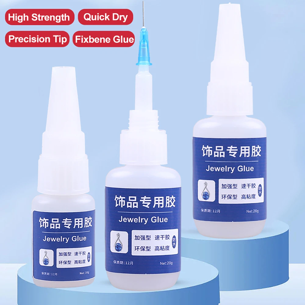 Transparent Jewelry Rhinestone Super Glue Extra Strong Adhesive Instant Fast Cyanoacrylate 502 Fabric Craft Waterproof Sealant