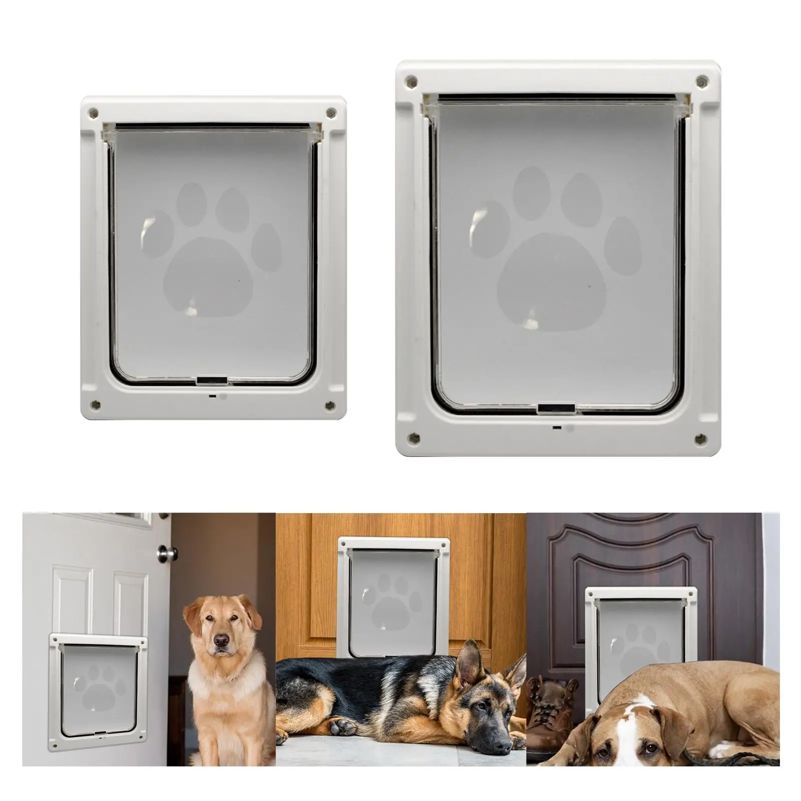 Durable Pet Flap Door Single Flap Automatic Close Tunnel Cat Dog Doors for