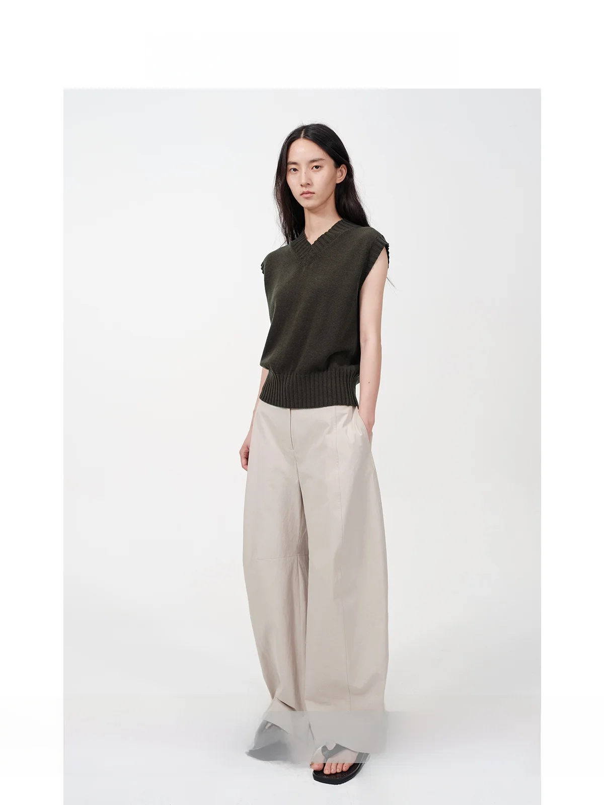 

Jaja Beautiful Merino Wool Long Sve ort Пальто V-Ne Sli Свитер Легкий женский трикотаж для поездок на работу