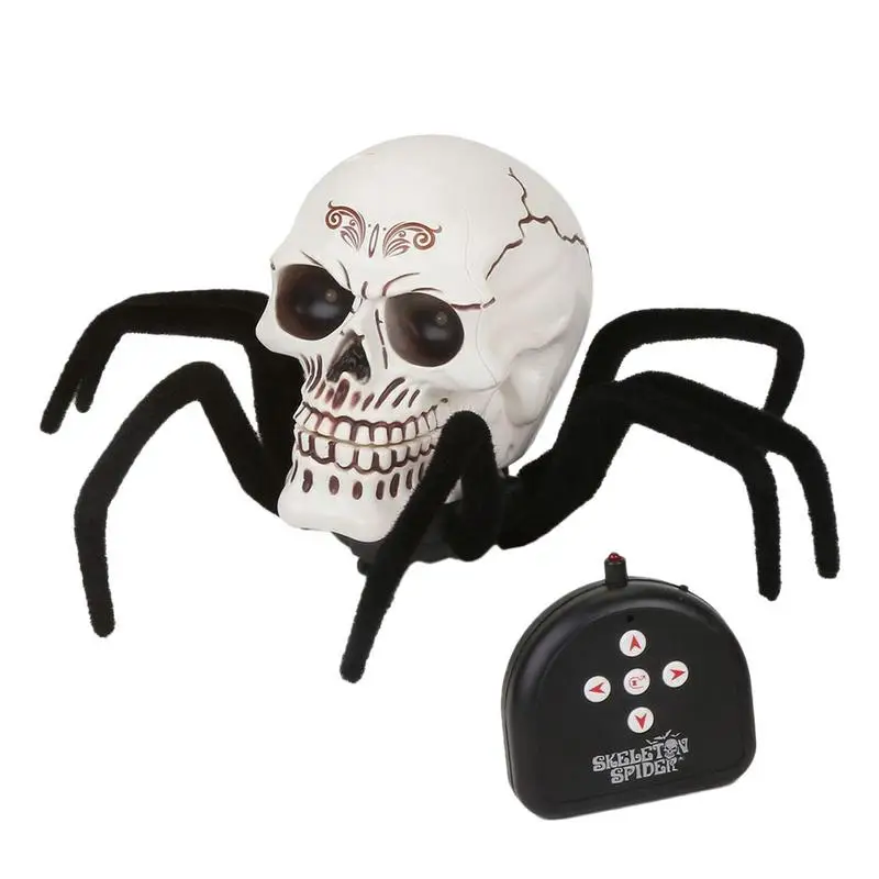 RC Spider Skull RC Spider Skull Animal Toys RC Spider Skull Remote Control Skull Prank Spider Toy Reusable High Simulation Skull