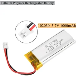 102050 3.7V 1000mah Lithium Polymer Rechargeable Battery for MP3 GPS Recording Pen POS Machine,motor, Drill and Digital Camera