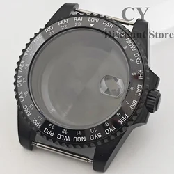 RICHUS NH35 Black Case 40mm Sapphire Glass Watch Case GMT Bezel Fit NH35 NH36 ETA2824 2836 DG2813 3804 Miyota82 PT5000 Movement