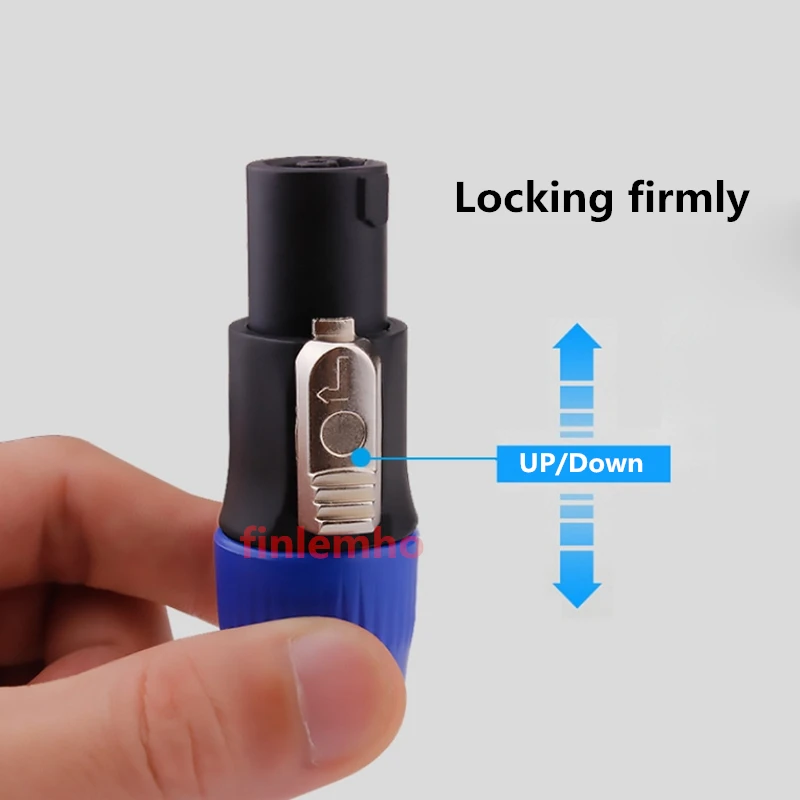 1PC ขั้วต่อ SpeakOn 4เสาชาย Terminal ไม่มีเชื่อมนิกเกิล-แผ่น NL4สำหรับลำโพงเสียงระดับมืออาชีพสาย