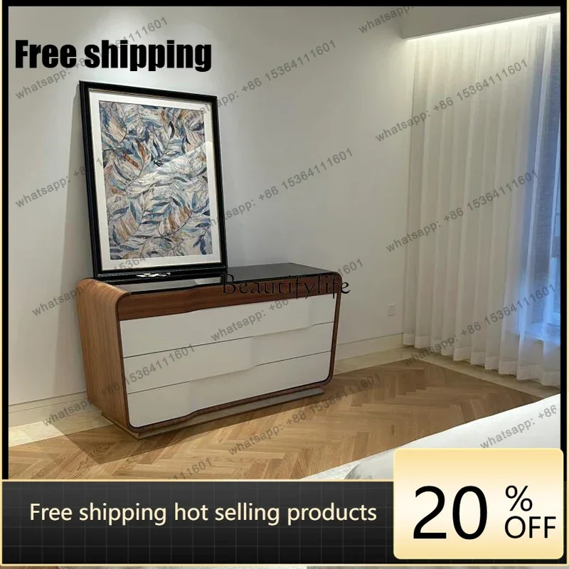 Factory Direct   Light luxury high-end three-bucket locker villa furniture dining side cabinet