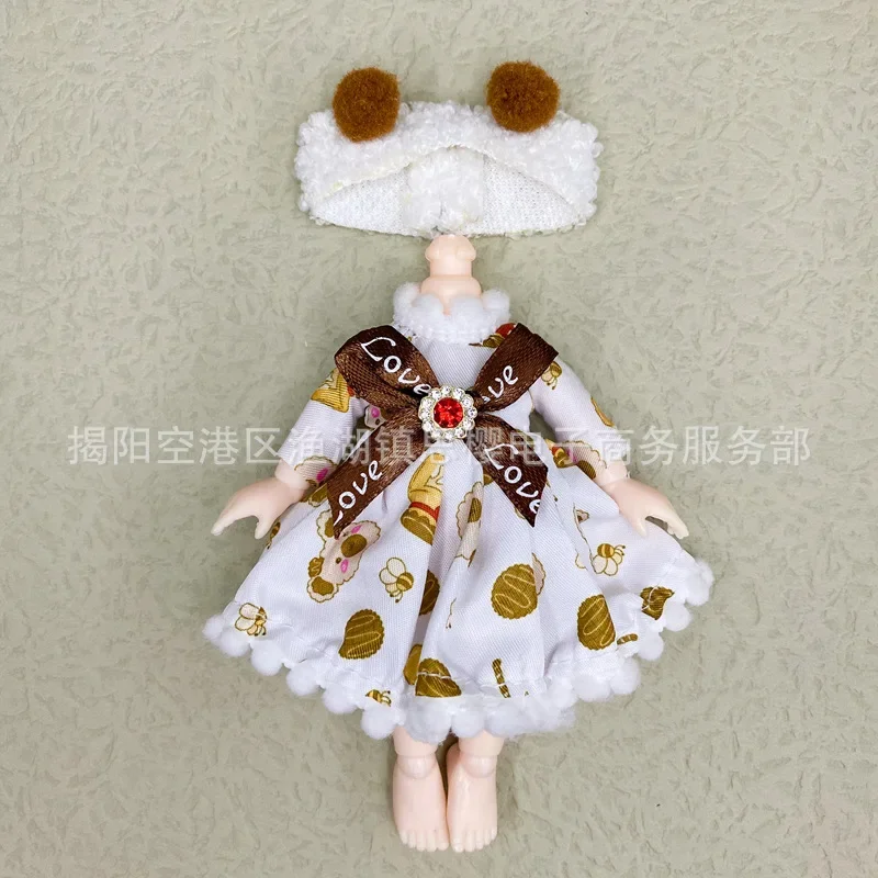 Clothes For 16-17 cm 1/8 bjd doll dress up skirt cute clothes uniform Dolls Toys Accessories