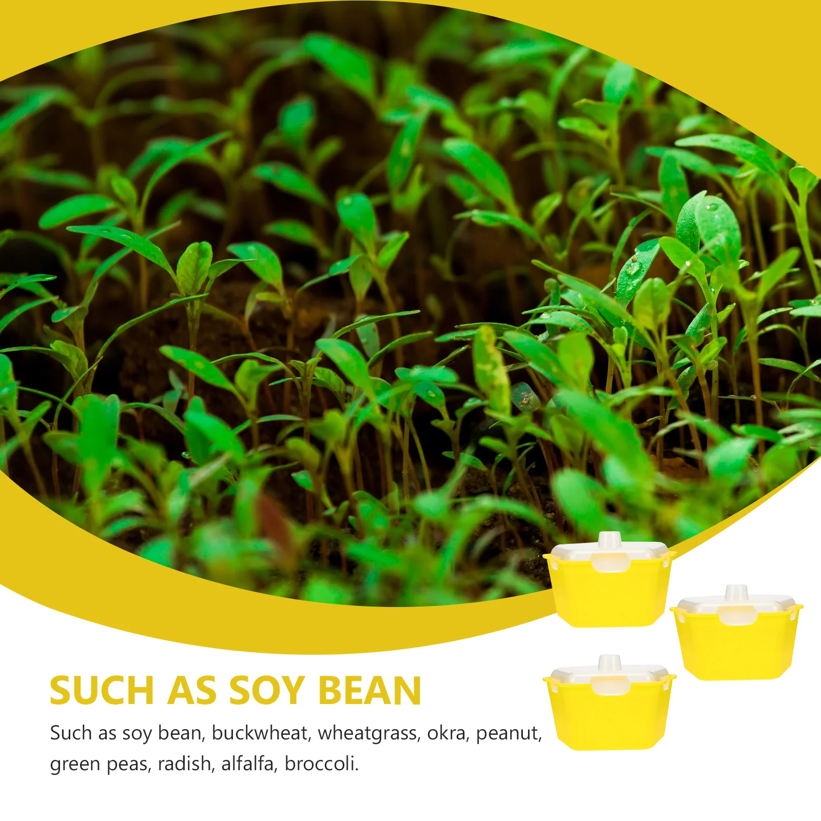 

3pcs Plastic Seedling Planting Tray Nursery Trays Germination Trays Grow Starter Durable Strong Large Capacity Sprouting