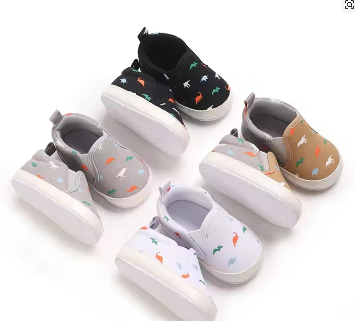 

2025 Fashion casual shoes Baby First Walkers Newborn Kid Canvas Sneakers Baby Boy Girl Soft Sole Crib Shoes Pre Walkers 0-18 M