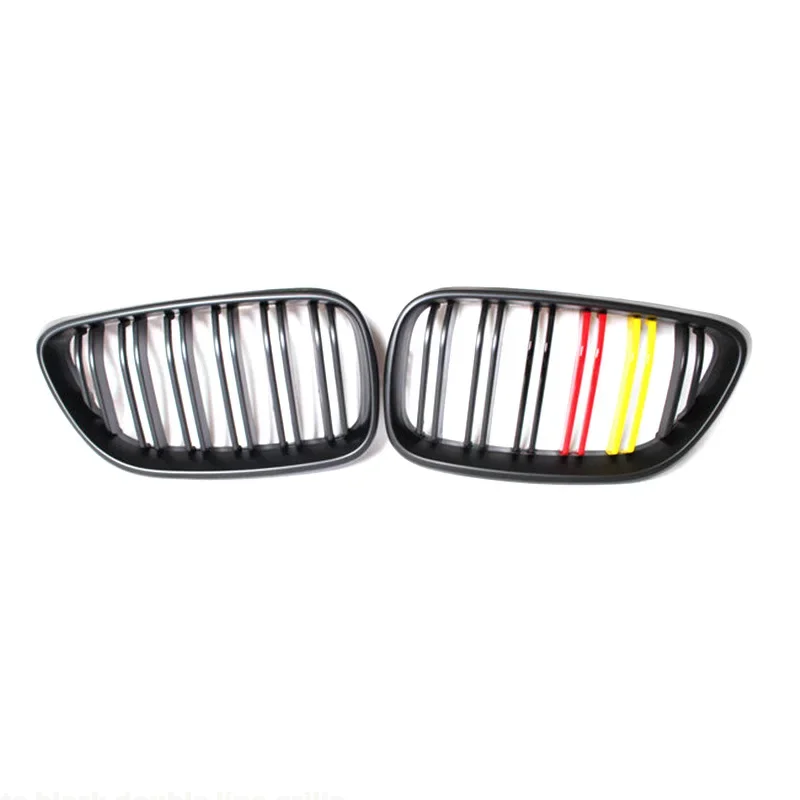 Two line ABS Bumper Kidney Carbon fiber Grille For BMW 2 Series Coupe Cabriolet F22 F23 2014-2020 Auto Replacement