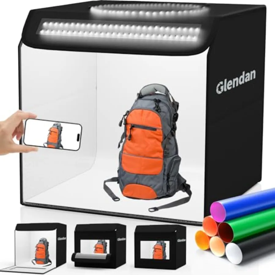 

20x20 Large Photo Studio Light Box with 2 Light Panels 240 LED Lights for Professional Product Photography and E-Commerce Shoot