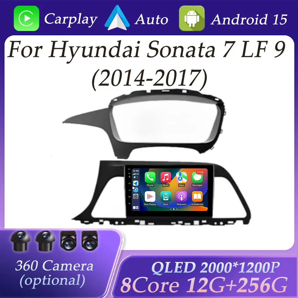 CarPlay Car Radio Video Multimedia Player Split Screen for Hyundai Sonata 7 LF 9  2014 - 2017 DSP Stereo GPS Navi HD Screen WIFI
