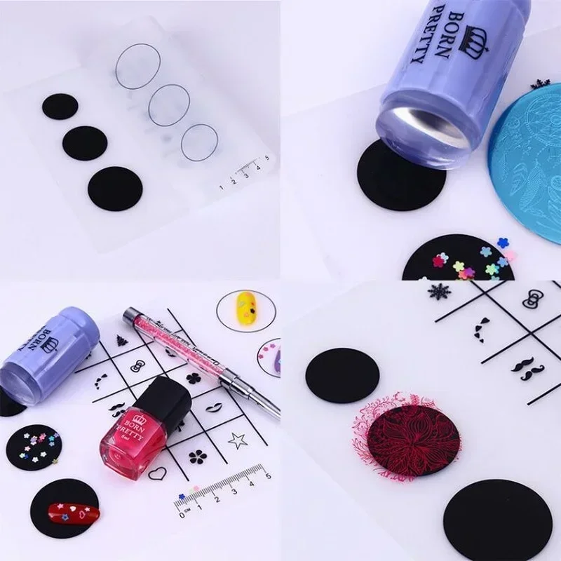 1pc Silicone Nail Stamp Mat Nail Art Polish Transfer Pattern Pad Fill Color Template Manicure Tools Stamping Stencil 21*15cm