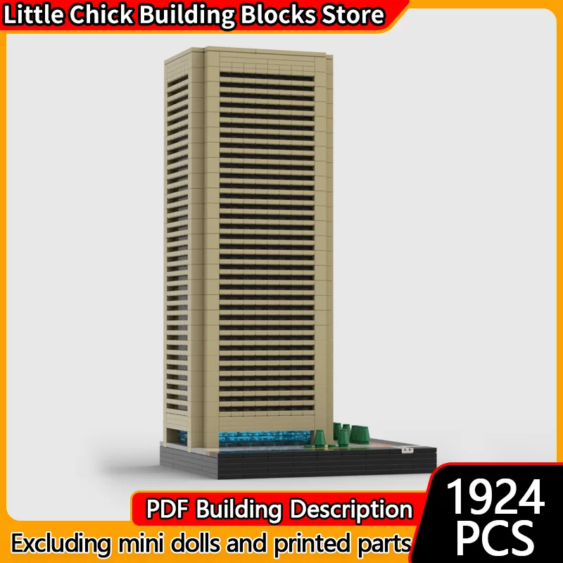 

Модель City Street View MOC, строительные кирпичи, Transamerica Tower, модульная технология, детские праздничные подарки, сборные игрушки, костюм