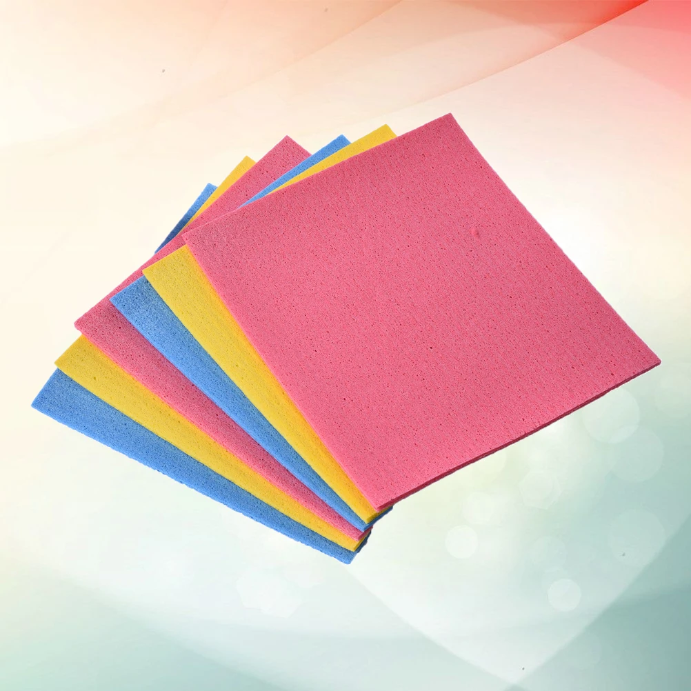 

4pcs Wood Pulp Cotton Cleaning Cloths Kitchen Sponge Dish Cloth Absorbent Oil Free Towel For Cleaning Glass niture