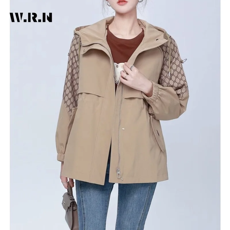 

Women's Fashion Loose Outerwear Patchwork Baggy Winter Windbreaker 2023 Autumn Casual Style Single Breasted Oversized Trench