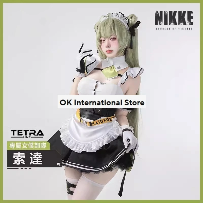 Nikke The Goddess Of Victory Soda Cosplay Costume Game Nikke Sexy Maid Uniform Costumes Wig Halloween Carnival Suit