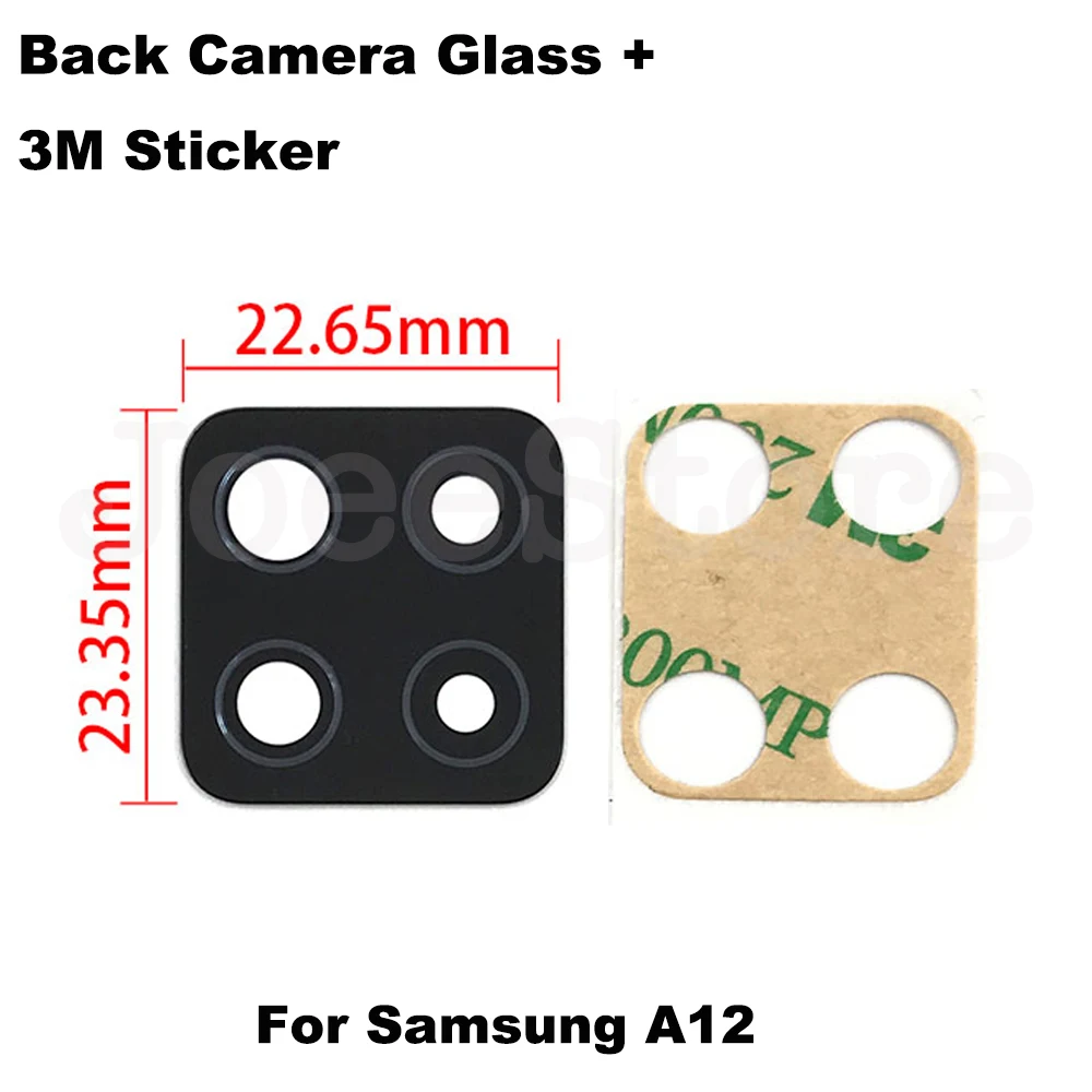 50set Rear Back Camera Glass Lens For Samsung A51 A10 A20 A30 A40 A02S A10S A21S A01 A11 A12 A31 Glass With 3M Sticker Adhesive