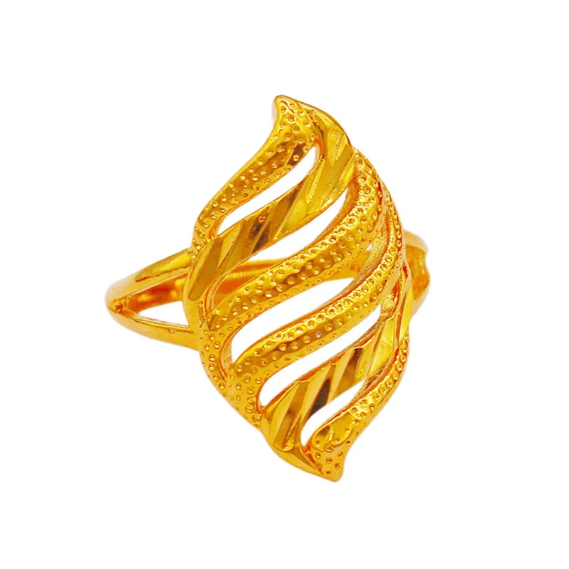 Dubai Gold Color Resizable Ring for Women/Teenager Middle East/Dubai/Ethiopian/African Wedding Party Jewelry Gifts  2024