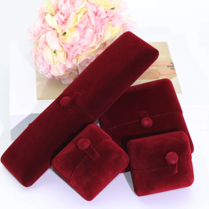 صندوق مجوهرات مخملي عالي الجودة ذو فتحة مزدوجة مناسب لحمل الخواتم والمعلقات والأقراط والقلائد والأساور والمجوهرات #1