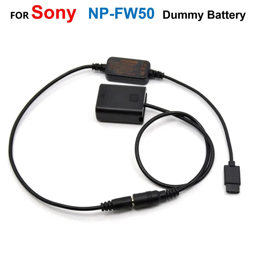 

NP-FW50 Fake Battery Converter DC Coupler+Adapter Cable Fit DJI Ronin-S To Supply Power For Sony A6000 A6300 A6500 A7S R2 M2