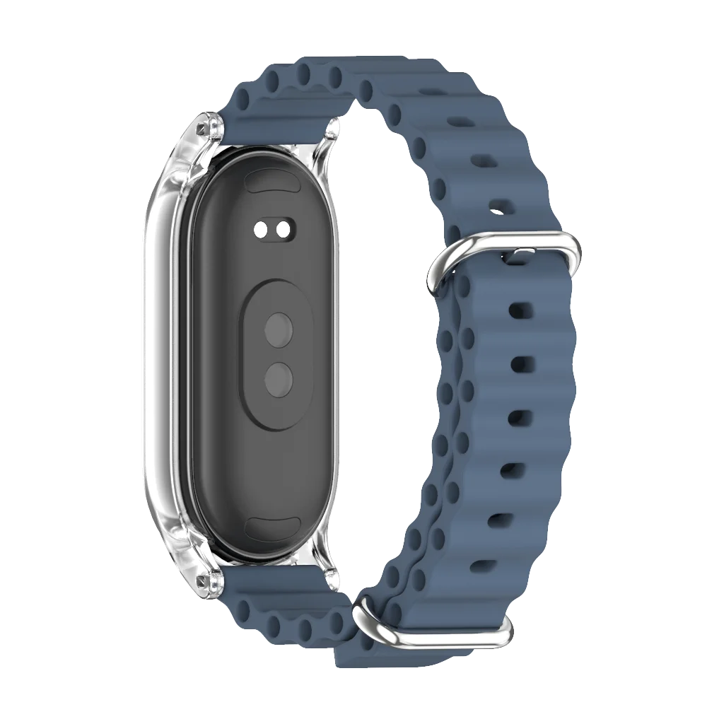 حزام ل Xiaomi Mi Band 8 9 10 سوار معصم من السيليكون Mi band 9 سوار بديل لـ Xiaomi Smart Band 8 9 حزام لون المعصم