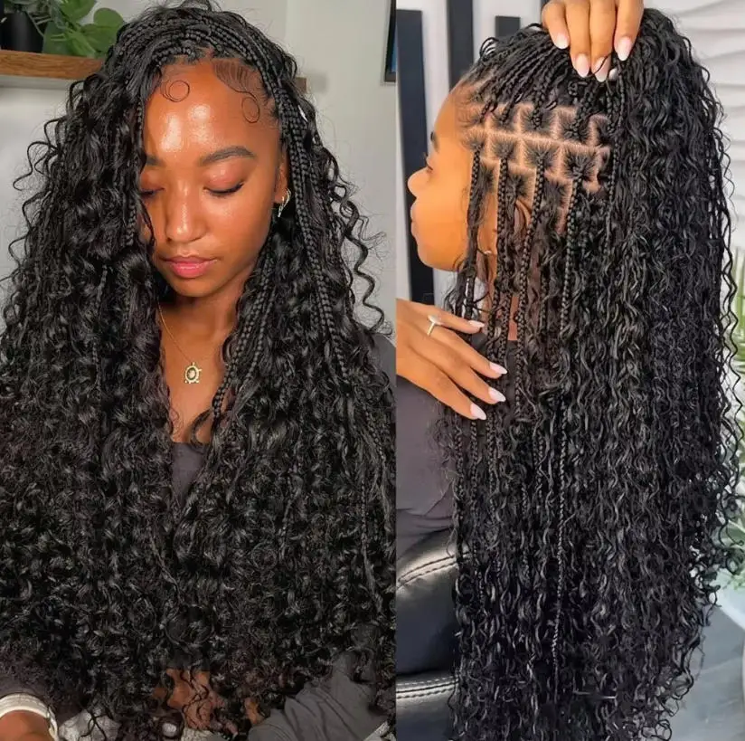Loose Bulk Human Hair Deep Water Wave Braiding Hair 110g 2 Bundles Plump Full Texture Virgin Human Hair Extensions For Seamless Braids For Ladies