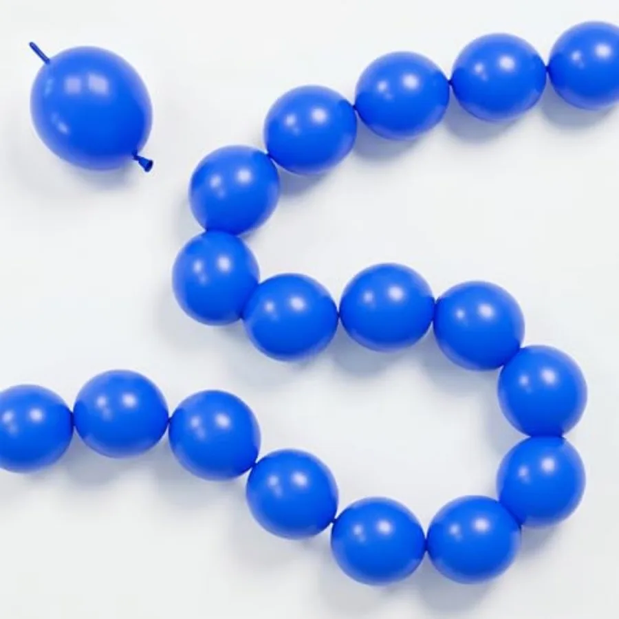 

Royal Blue Linking Balloons, 0PCS Link Balloons for Making Balloon Wall Heart Arch, Tails Balloon for Birthday Graduation Weddi