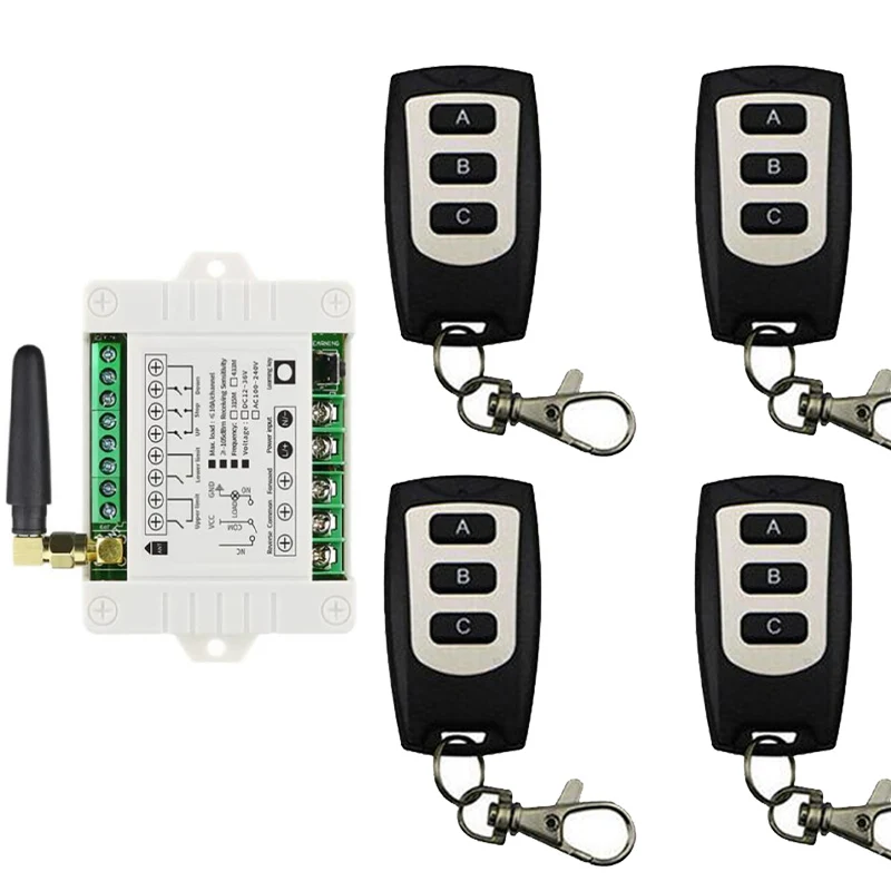 433Mhz RF AC 110V 220V Electric Door/Curtain/Shutters Limit Wireless Radio Remote Control Switch For Forward and Reverse Motors