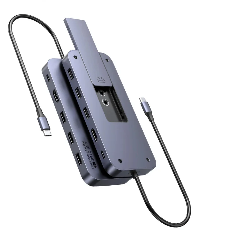 High Quality USB Hub & HDD Case 2in1 Docking Station 10Gbps Transfer Rate with +PD+USB 3.1 Support 2230 2242 2260