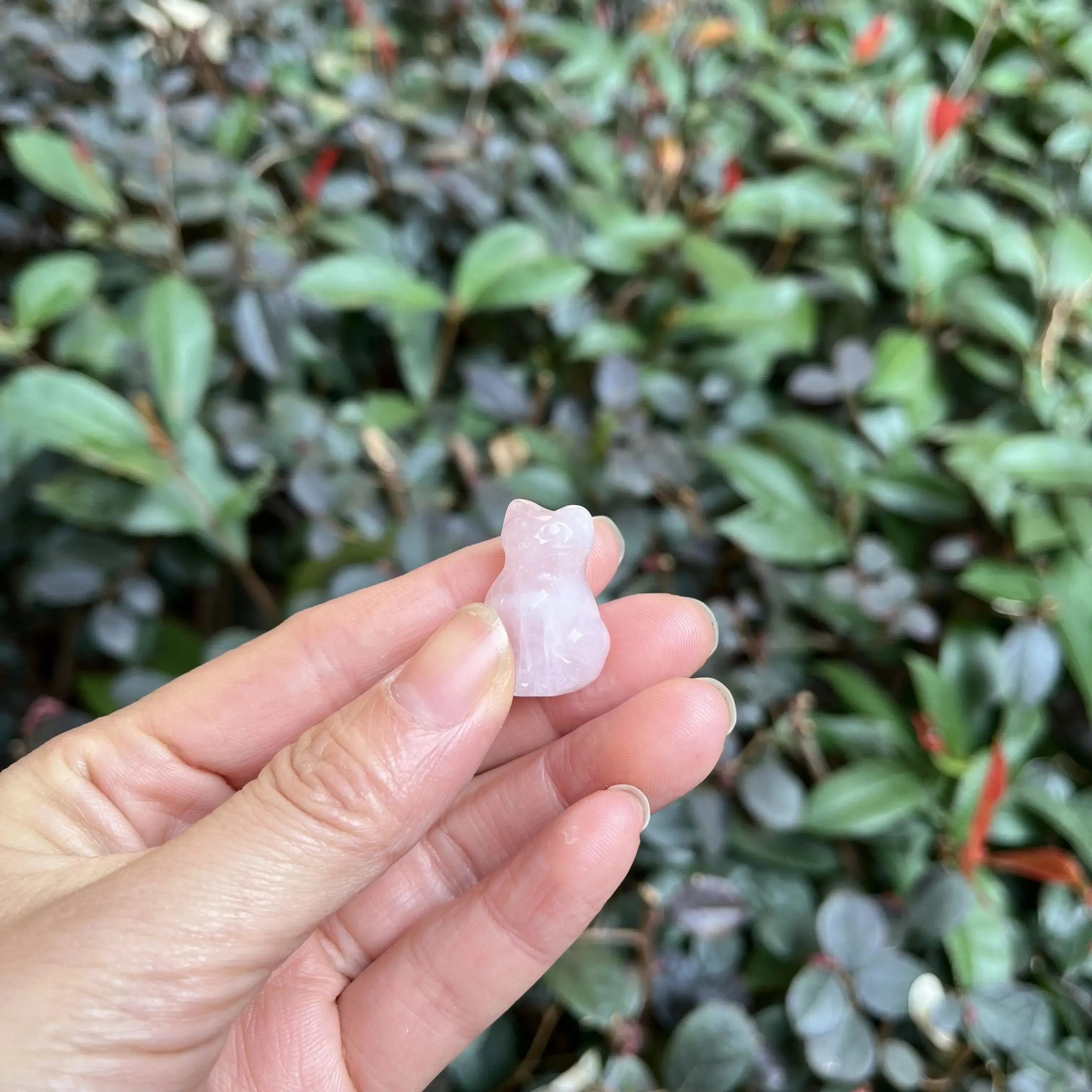 1in Mini Crystal Carved Cat Pocket Decoration HealingStone Home Decoration Animal Statue Crystal Gift