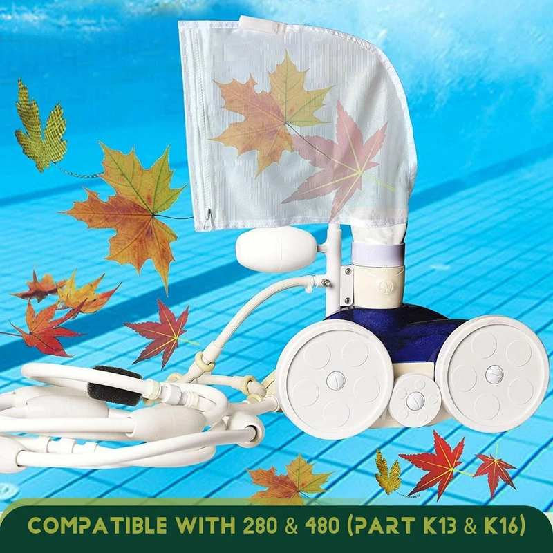 

cleaning bag 2Pcs Compatible Zipper Replacement Bags for 280 & 480, Heavy Duty Pool Vacuum Cleaner/Filter Parts