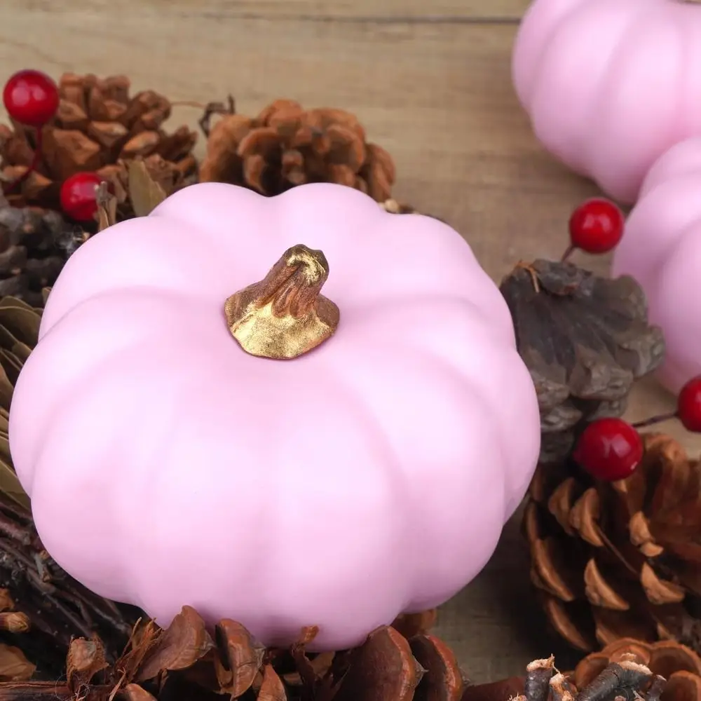 5PCS MIni Halloween Artificial Pumpkins Lifelike Party Holiday Decor Fake Foam Pumpkin Foam Fake Foam Fruit - view 3