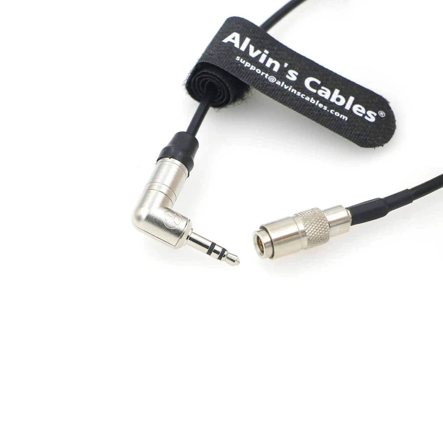

Alvin's Cables Tentacle Sync Ультратонкий кабель временного кода 3,5 мм TRS под прямым углом DIN 1,0/2,3 для Canon EOS R5C 30 см | 12 дюймов