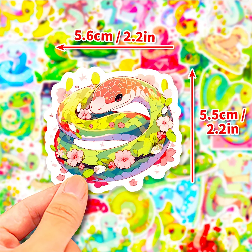 

10/30/50pcs Colorful Cartoon Snake Animal Stickers Decals DIY Scrapbook Notebook Guitar Laptop Waterproof Cute Graffiti Sticker