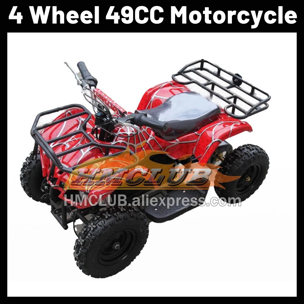 All-terrain Vehicle 49CC Quad MOTO 2 Stroke Single Cylinder Gasoline ATV Motorcycle For Kids Boys Girls Children Birthday Gifts