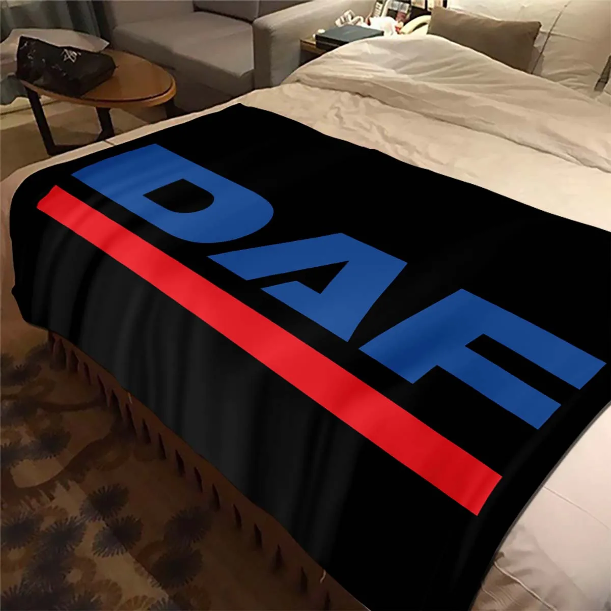 DAF Truck Cute Blanket Classic Car Logo Flannel Fluffy Fleece Throw Blanket Children Christma Gift Sofa picnic blanket