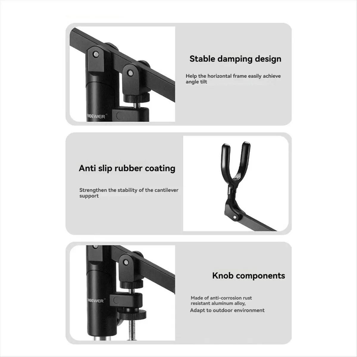 2026 جديد + هيئة التصنيع العسكري بوم القطب حامل دعم ل ضوء حامل بوم الذراع C حامل معدني نونسليب DSLR فيديو ميكروفون محول تركيب