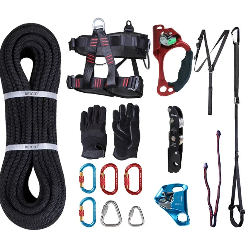 Outdoor high altitude rising and falling STR protection set