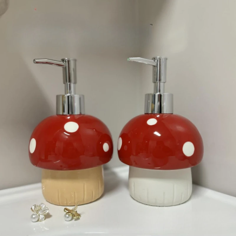 

Керамическая разделенная бутылка в виде гриба, бытовой пресс-тип, распределитель жидкости, дезинфицирующее средство для рук, гель для ванны, лосьон, бутылка, аксессуары для ванной комнаты