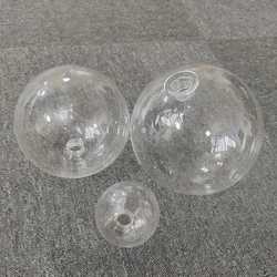 Clear 2cm opening Clear Ball Glass for Pendant Lamp Globe 2.2cm thread G9 glass lampshade cover for Hanging Light Chandelier