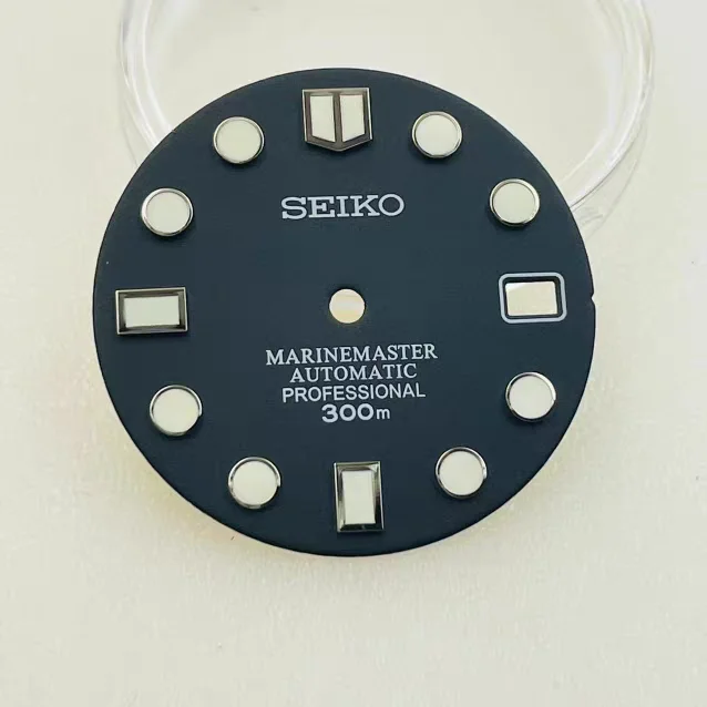 

28.5mm NH35 dial / NH36 dial C3 green luminous original mechanical watch S logo single calendar for seiko mod