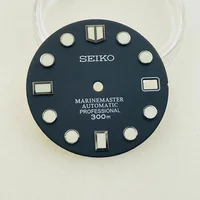 Esfera NH35 de 28,5mm/esfera NH36 C3, reloj mecánico original luminoso verde, logotipo S, calendario único para seiko mod