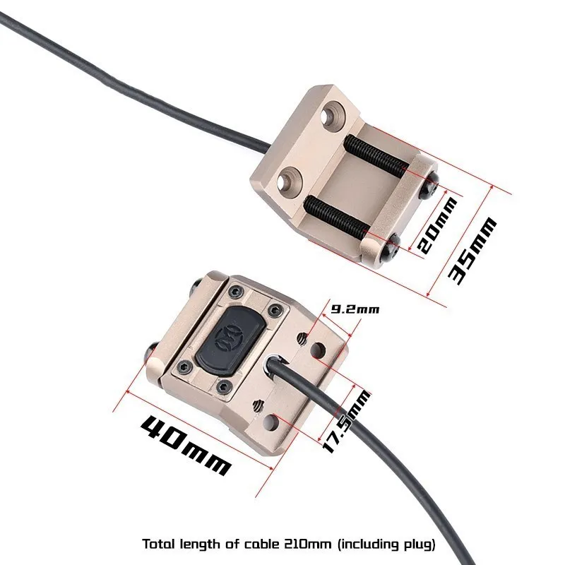 أداة مفتاح الضغط التكتيكي من WADSN طراز modparts Lite لمسدس مسدس مسدس موديل M600 M600C M300 ملحقات سلاح المسدس